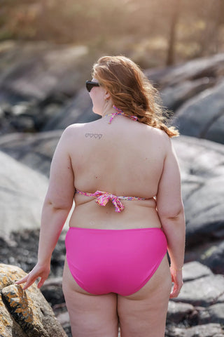 Careless Mid waist bikinitruse - Mørkerosa
