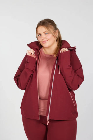 Careless Mylla 2 Layer Shell Jacket - Burgunder