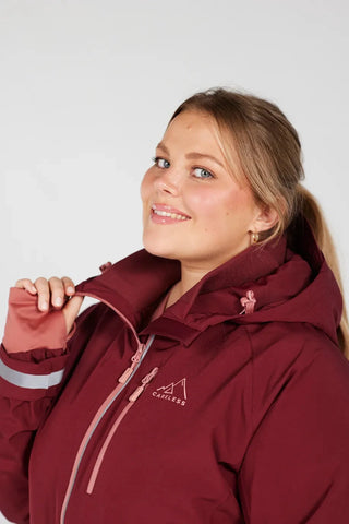 Careless Mylla 2 Layer Shell Jacket - Burgunder