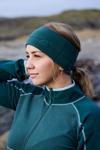 Careless Pannebånd Skjerva fleece pannebånd - Blågrønn