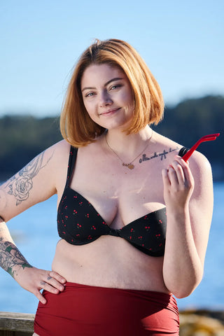 Careless Parga bikinitopp - Black Onyx AOP