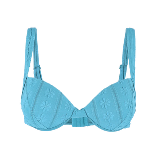 Careless Parga bikinitopp - Textured Brittany Blue