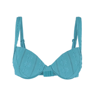 Careless Parga bikinitopp - Textured Brittany Blue