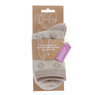 Careless Randsfjord Ullsokk 2pk - Beige