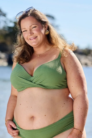Careless Roma bikinitopp - Textured Vinyard Green