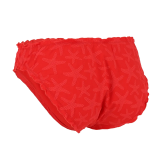 Careless Ruffles bikinitruse - Tekstur Flame Scarlet