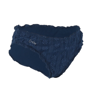 Careless Ruffles bikinitruse - Textured Black Iris