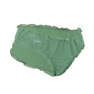 Careless Ruffles bikinitruse - Textured Vinyard Green