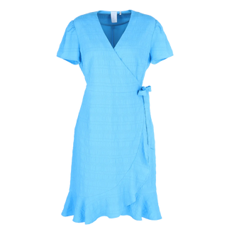 Careless Silja tekstur kjole - Blå