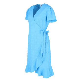 Careless Silja tekstur kjole - Blå