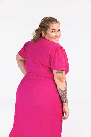 Careless Silja tekstur kjole - Rosa
