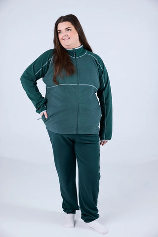 Careless Skjerva fleecejakke - Blågrønn