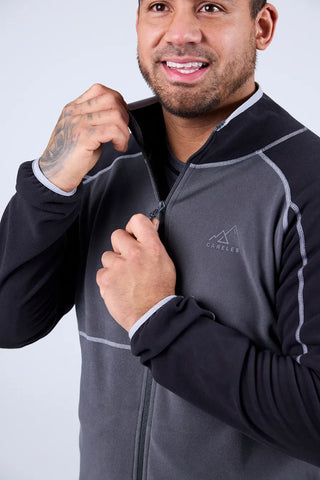 Careless Skjerva fleecejakke mann - Svart / grå