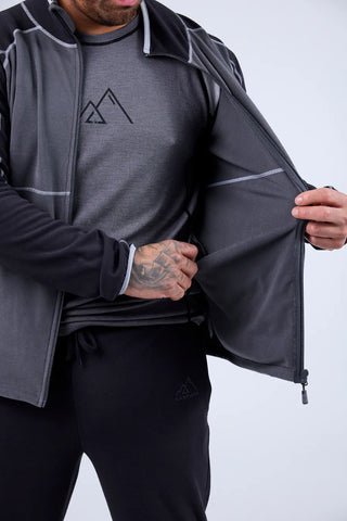 Careless Skjerva fleecejakke mann - Svart / grå