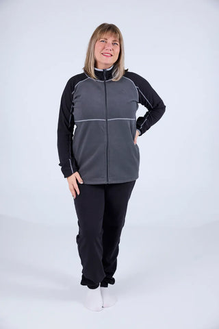 Careless Skjerva fleecejakke - Svart / grå