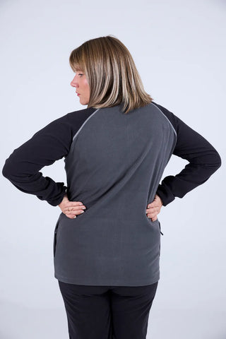 Careless Skjerva fleecejakke - Svart / grå