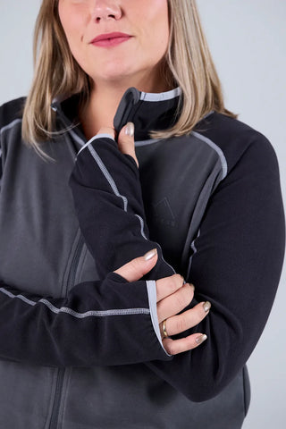 Careless Skjerva fleecejakke - Svart / grå