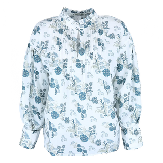 Careless Skjorte Festkjorte - Blue floral