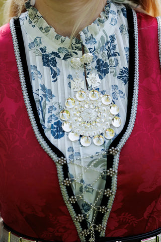 Careless Skjorte Festkjorte - Blue floral