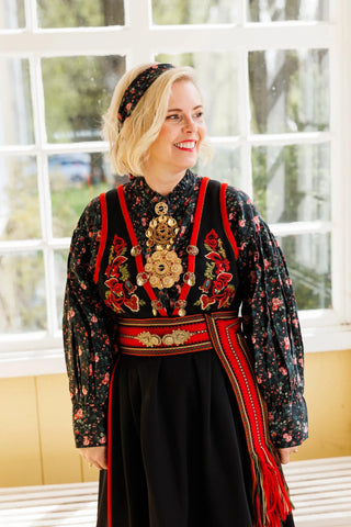 Careless Skjorte Festskjorte - Black floral