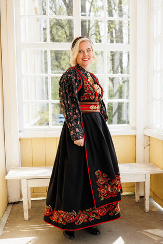 Careless Skjorte Festskjorte - Black floral