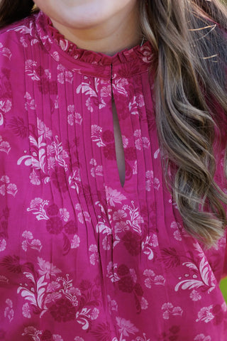Careless Skjorte Festskjorte - Pink Floral
