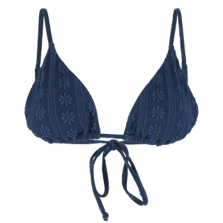Careless Split bikinitopp - Textured Black Iris