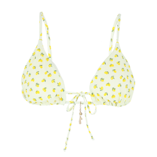 Careless Split bikinitopp - Transparent Yellow AOP