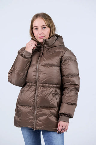 Careless Thea pufferjakke kort - Brun