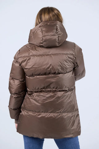 Careless Thea pufferjakke kort - Brun