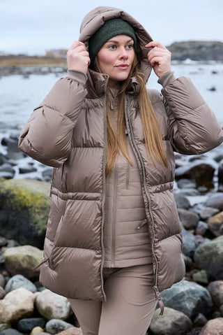 Careless Thea pufferjakke kort - Brun