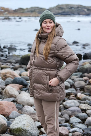 Careless Thea pufferjakke kort - Brun