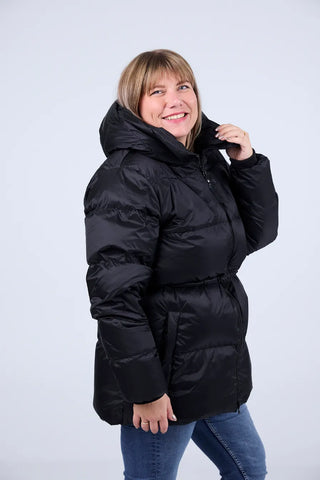 Careless Thea pufferjakke kort - Svart