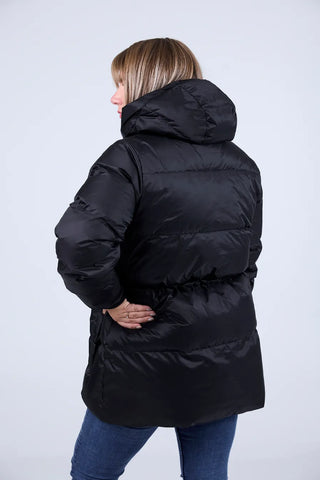 Careless Thea pufferjakke kort - Svart