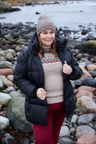 Careless Thea pufferjakke kort - Svart