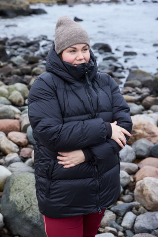 Careless Thea pufferjakke kort - Svart