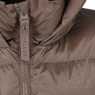 Careless Thea pufferjakke lang - Brun