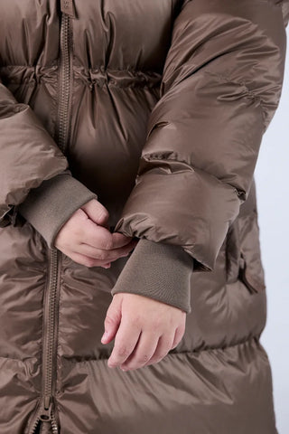 Careless Thea pufferjakke lang - Brun