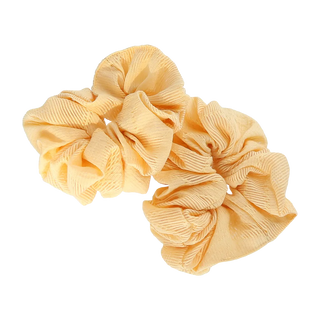 Careless Tilbehør Flower Scrunchie 2pk - Banana Cream