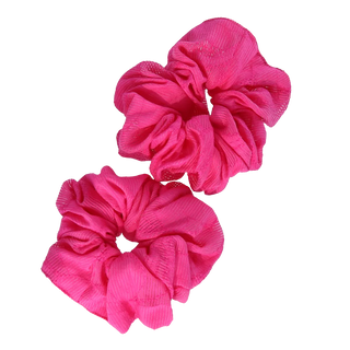 Careless Tilbehør Flower Scrunchie 2pk - Pink Peacock