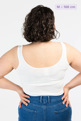 Careless Topp Eva lang topp - Hvit