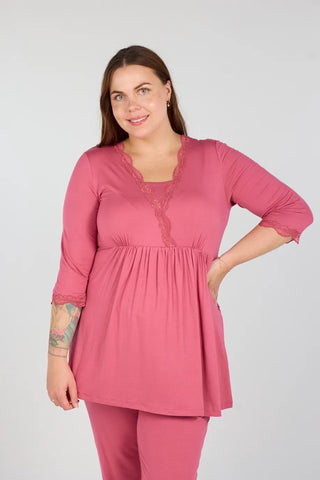 Careless Tora Pyjamas Sett - Rosa