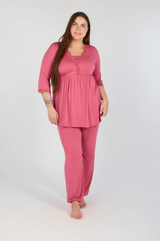 Careless Tora Pyjamas Sett - Rosa