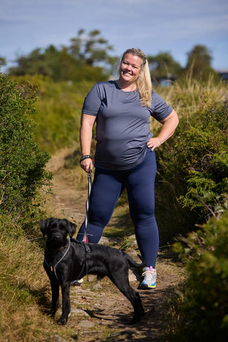 Careless Trenings t-skjorte Active loose fit t-shirt - Blågrå