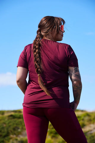 Careless Trenings t-skjorte Active loose fit t-shirt - Mørk rød
