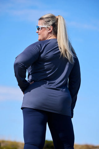 Careless Treningsgenser Active loose fit long sleeve - Blågrå
