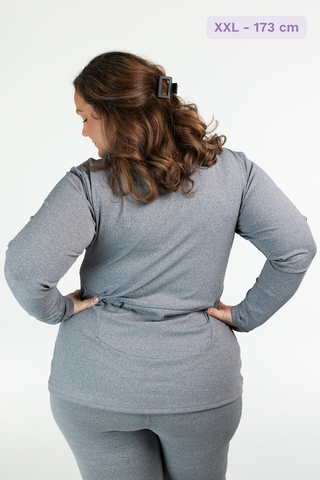 Careless Treningsgenser Active melert half-zip dame - Grå