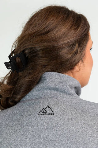 Careless Treningsgenser Active melert half-zip dame - Grå