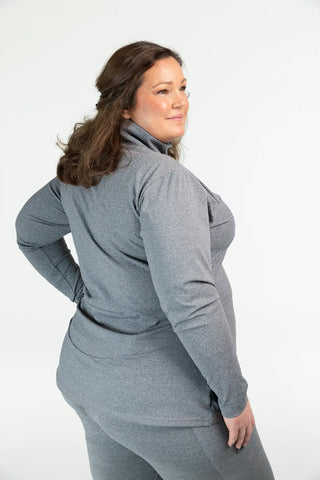 Careless Treningsgenser Active melert half-zip dame - Grå