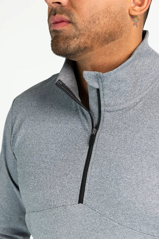 Careless Treningsgenser Active melert half-zip mann - Grå
